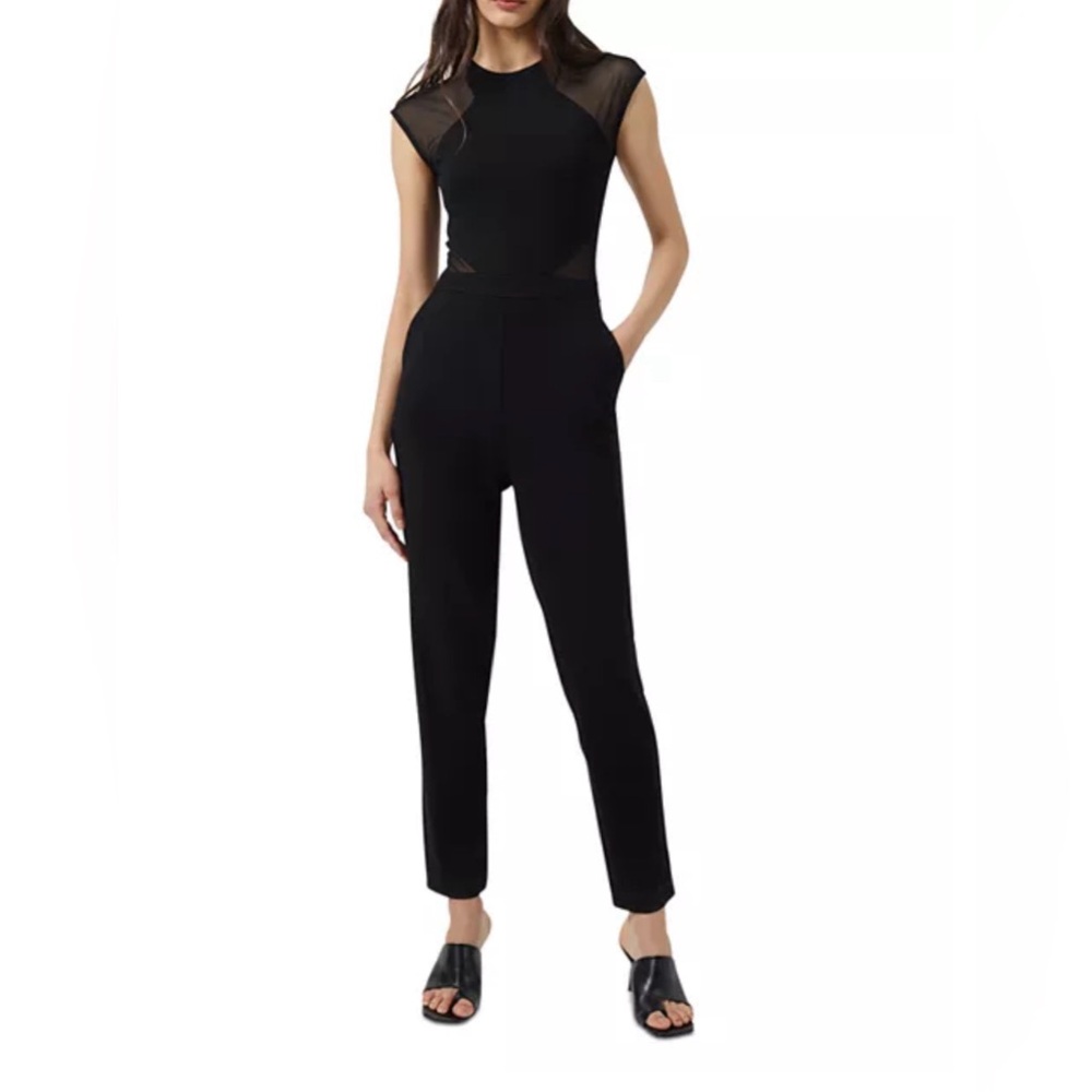 French Connection Vivian Mesh Panel Jumpsuit